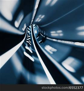Abstract speed tunnel. Abstract speed tunnel. 3d rendering. Abstract speed tunnel