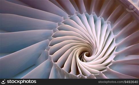 Abstract spiral shape similar to a section of a seashell