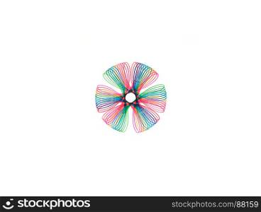Abstract Spirograph writing designs Round symbol.