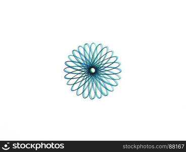 Abstract Spirograph writing designs Round symbol.