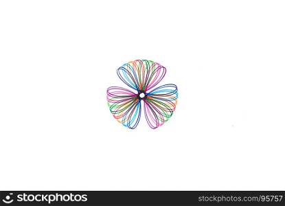 Abstract Spirograph writing designs Round symbol.