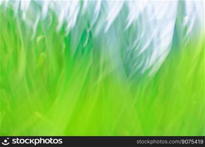 Abstract spring background. Eco friendly nature concept. Spring or summer abstract nature background. Green and blue abstract defocused background. Sunny green nature background