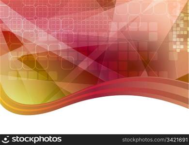 Abstract square background with wave (eps 10)