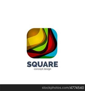 abstract square logo, business icon