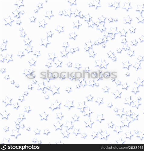 Abstract star design in white