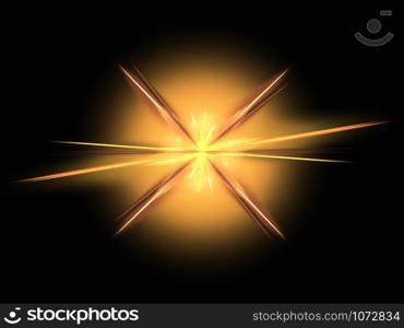 Abstract Star Fractal. Fractal artwork for creative design. . Abstract Star Fractal, Computer generated abstract fractals - stock photo