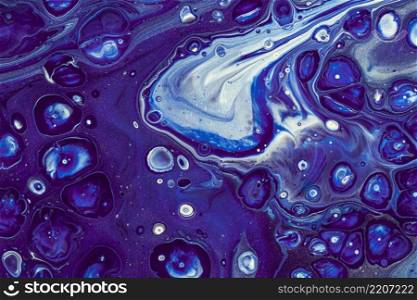 abstract starry night bubbles acrylic painting