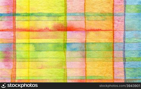 Abstract strip watercolor painted background.