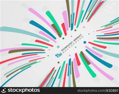 Abstract stripe lines pattern of colorful motion design. Modern decorating for various art work. You can use for cover design, brochure, banner, report page. vector eps10