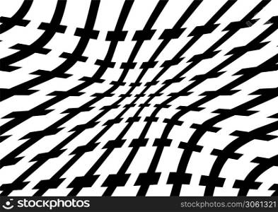 Abstract stripped geometric background. Vector illustration. Stylish vector texture. Retro Monochrome Geometric Background