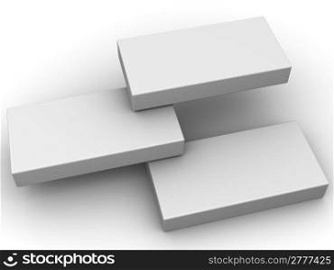 Abstract structure from four boxes. 3d