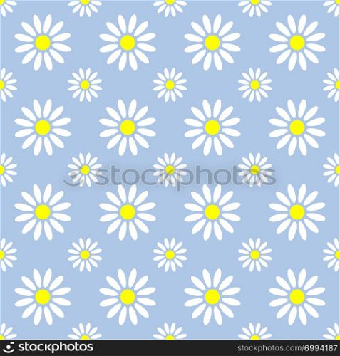 Abstract summer camomile seamless pattern