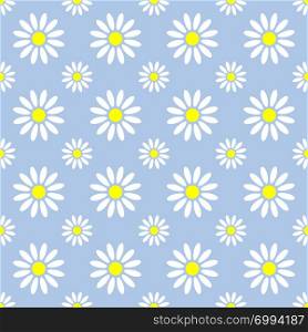 Abstract summer camomile seamless pattern