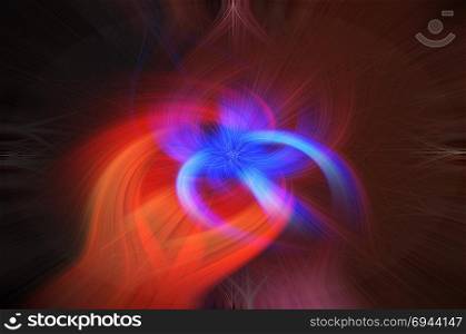 Abstract swirl background. Twisted fire flower design.