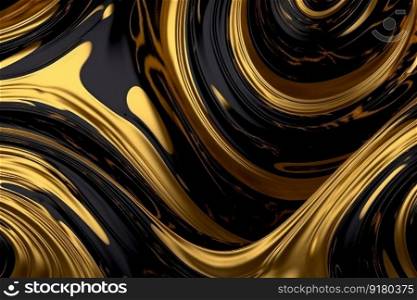 Abstract swirl glossy. Golden curve. Generate Ai. Abstract swirl glossy. Generate Ai