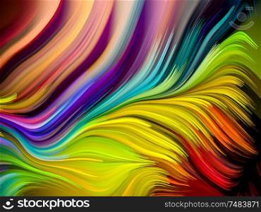 Abstract swirls in rich color on subject of abstract art, dynamic design and creativity. Color Swirl series.