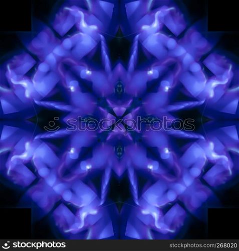 Abstract symmetric pattern background. The image with mirror effect. Kaleidoscopic abstract psychedelic design.. Art psychedelic pattern. Abstract symmetric colorful background.