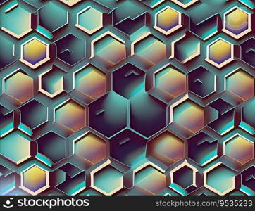 Abstract tech background hexagon pattern decoration texture