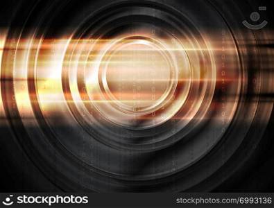 Abstract tech glowing background with circles
