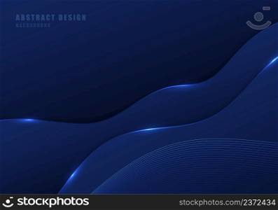 Abstract tech gradient blue design artwork cover decorative template. Well organized object for use background. Illustration vector