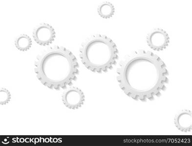 Abstract tech paper gears mechanism. Abstract tech paper gears mechanism background