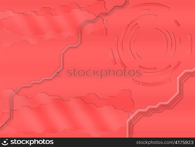 Abstract technological background with technological lines and circles