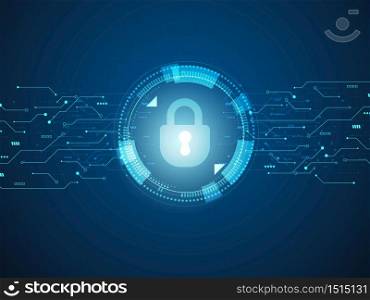 abstract technology background cyber security concept vector illustration