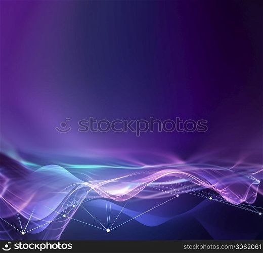 Abstract technology background with blue and purple tones