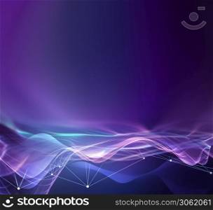 Abstract technology background with blue and purple tones
