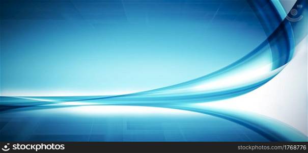 Abstract technology background with blue and white tones, 3D image