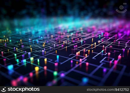 abstract technology background with circuit board. 3d rendering illustration
