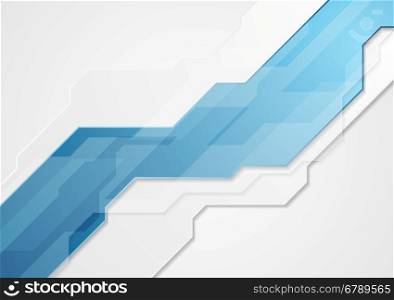 Abstract technology blue background. Abstract technology corporate geometric background. Material blue grey graphic design. Corporate brochure illustration