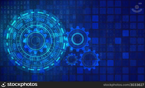 Abstract technology circles. HUD, graphic design on futuristic b. Abstract technology circles. HUD, graphic design on futuristic blue background, 3d illustration. Abstract technology circles. HUD, graphic design on futuristic blue background, 3d illustration