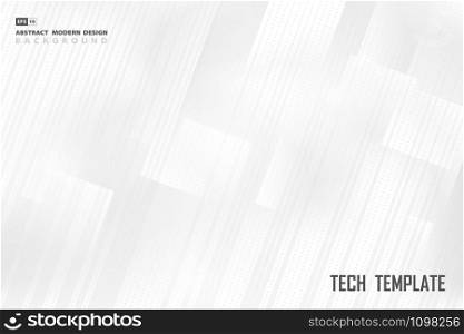 Abstract technology gray and white of square design tech background. Use for poster, artwork, template design, ad, presentation. illustration vector eps10