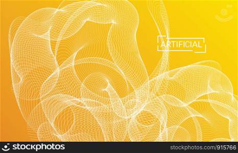 Abstract templates with curvy lines on bright gradient. Wavy blends simple background. Minimal modern design for marketing technology