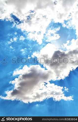 abstract texture background of the fluffy sky cloud