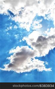 abstract texture background of the fluffy sky cloud