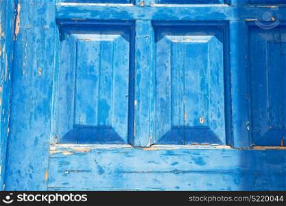 abstract texture of a blue antique wooden old door