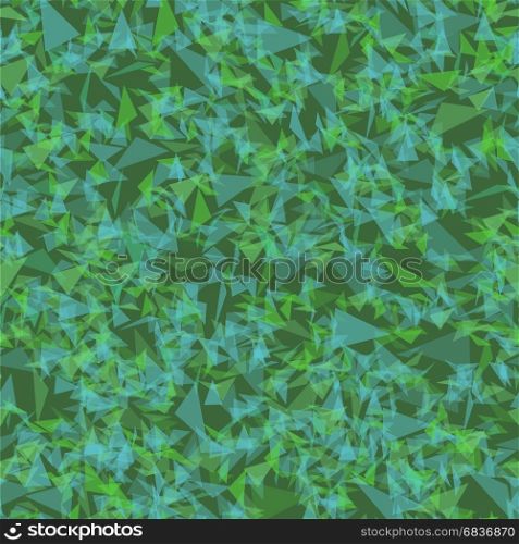 Abstract Transparent Triangles Seamless Pattern on Green Background. Abstract Transparent Triangles Seamless Pattern