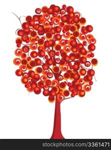 Abstract tree in red tones