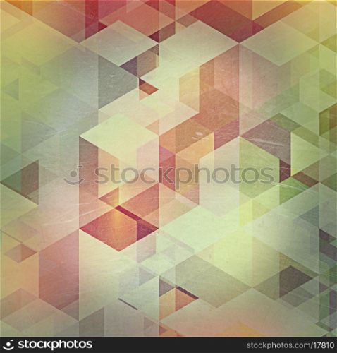 Abstract triangular design with a vintage effect added