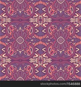 Abstract Tribal vintage indian textile ethnic seamless pattern ornamental. Vector colorful geomertric art background. Mask decorating. Vector seamless pattern ethnic tribal geometric psychedelic colorful print