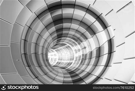 Abstract tunnel technology background 3d rendering. Abstract tunnel technology background
