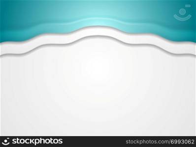 Abstract turquoise corporate wavy background