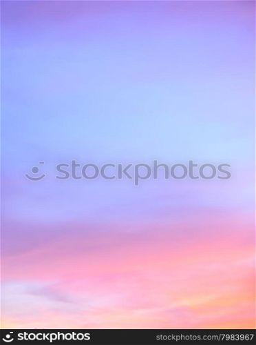 Abstract twilight sky background in soft focus