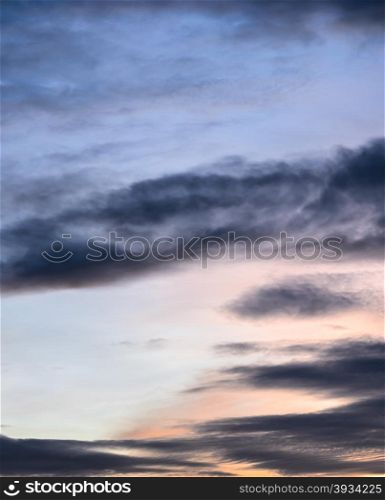 Abstract twilight sky background with storm cloud