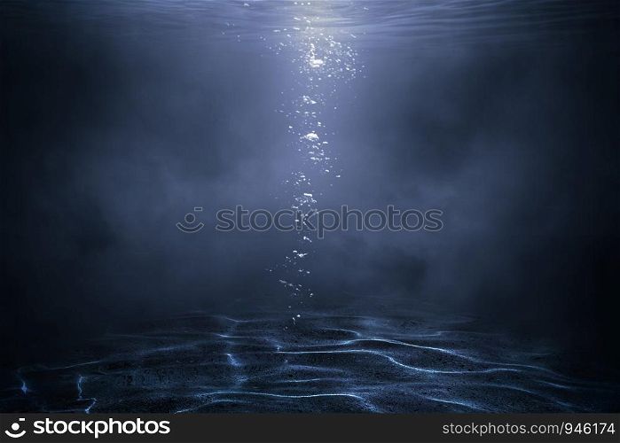 Abstract underwater background in the sea