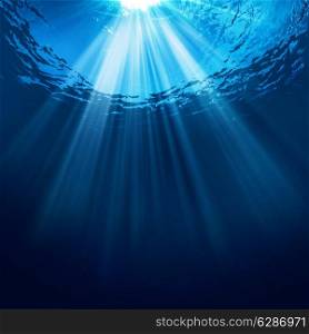 Abstract underwater backgrounds with sun beam and water ripple