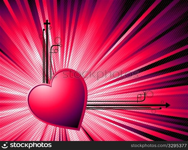 Abstract Valentine Day celebration card