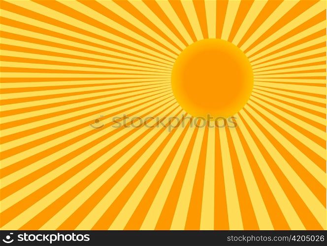 Abstract vector color illustration of sun